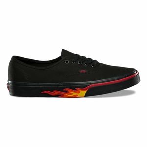 Vans Authentic Flame Wall Black Skate Shoes